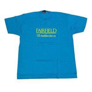Vintage Fairfield Houston Texas Friendswood T Shirt Retro XL Screen Stars Blue